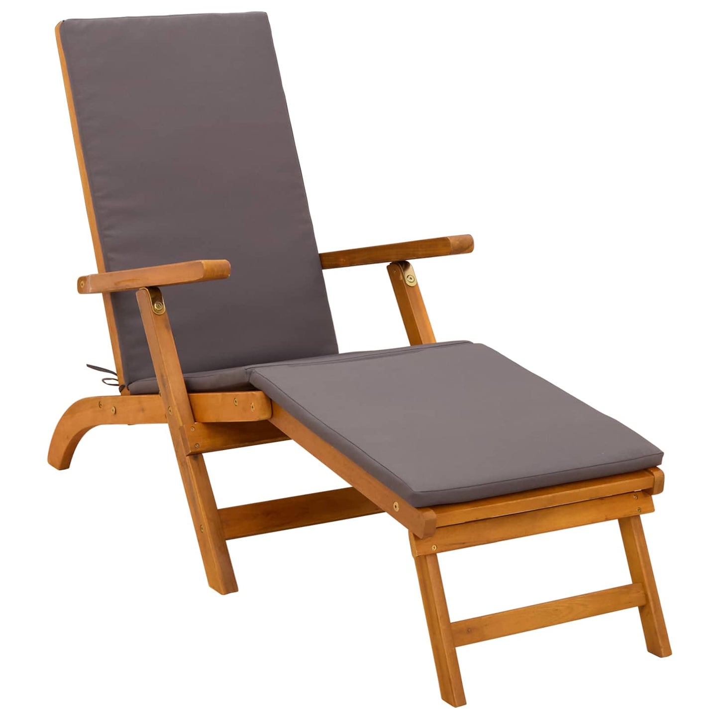 Liegestuhl zum Verstellen und Klappen 2 pcs Grau