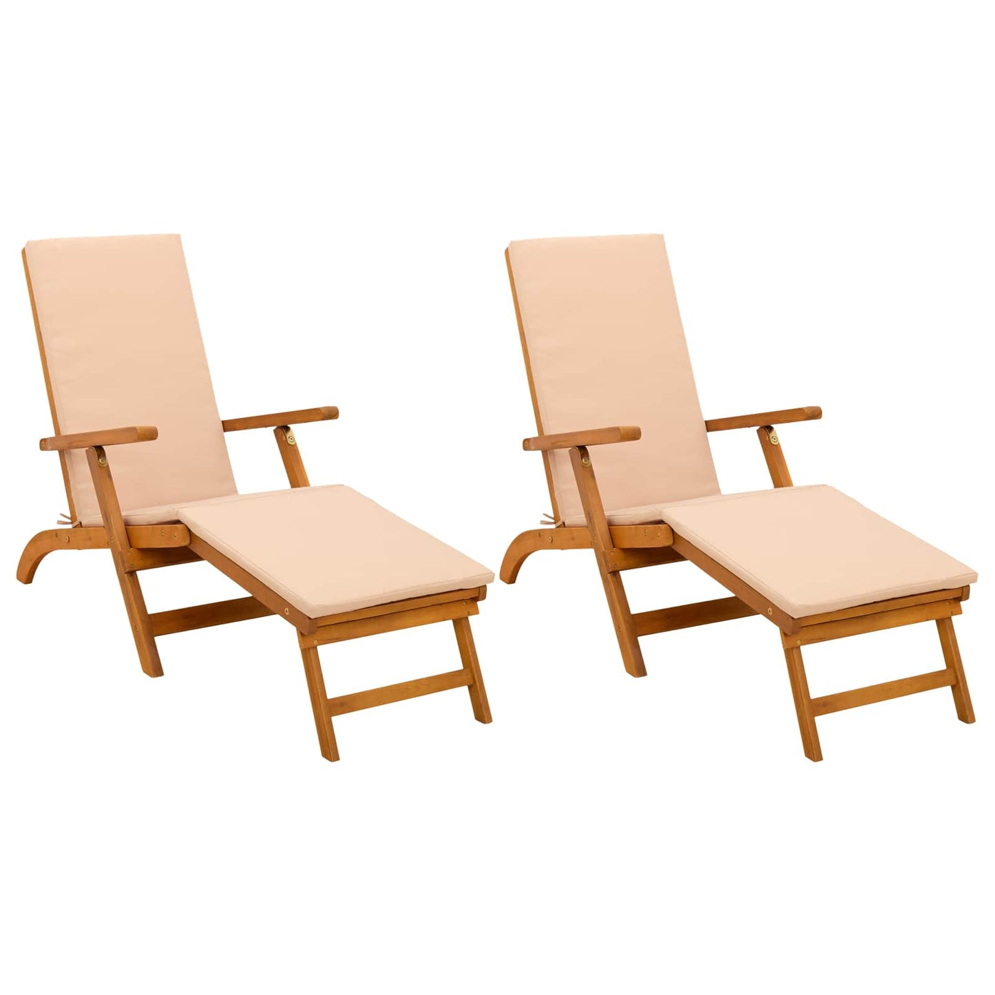 Liegestuhl zum Verstellen und Klappen 2 pcs 55 x 146 x 91 cm