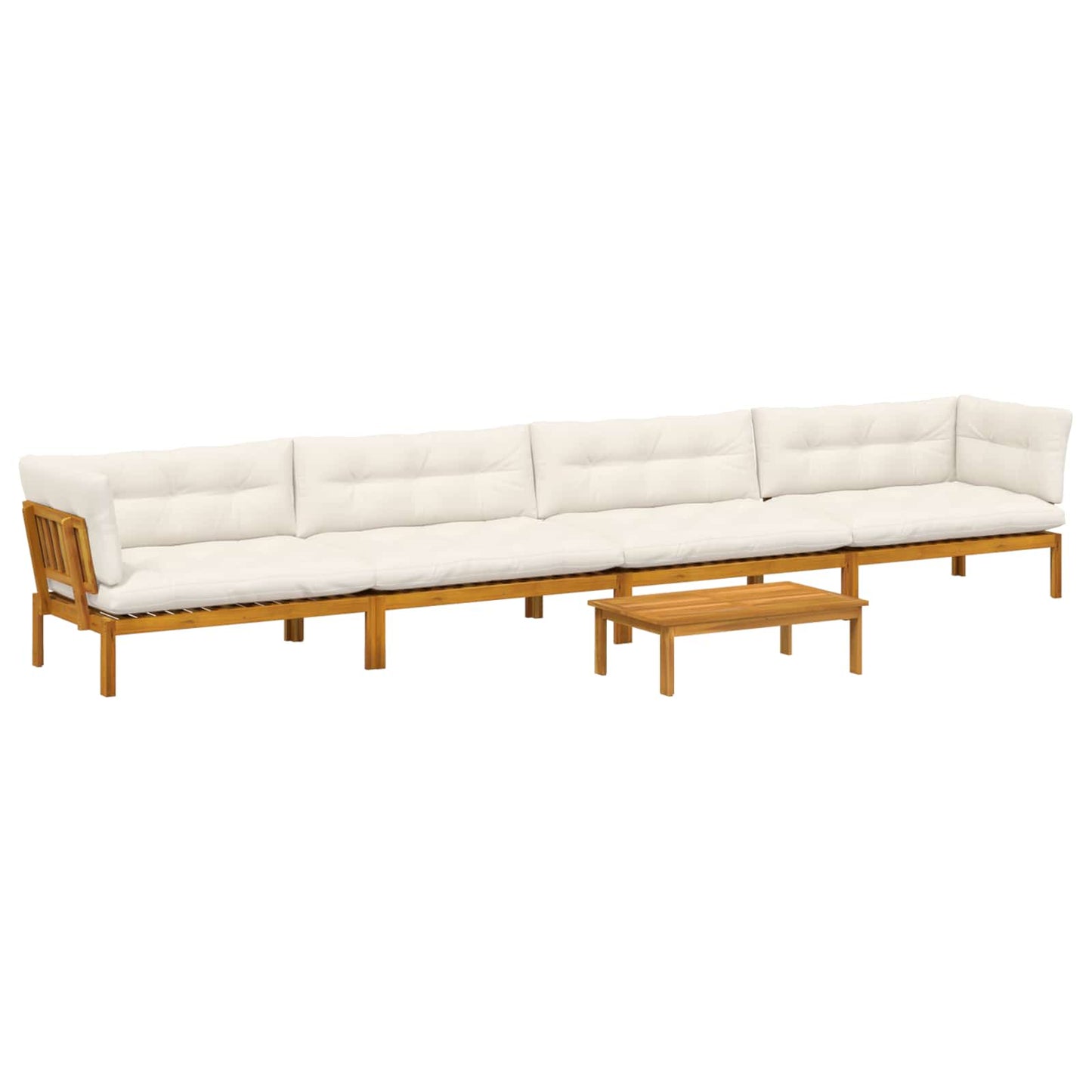 5 Stück Garten Pallet Sofa Einheiten Massivholz Akazie Natur