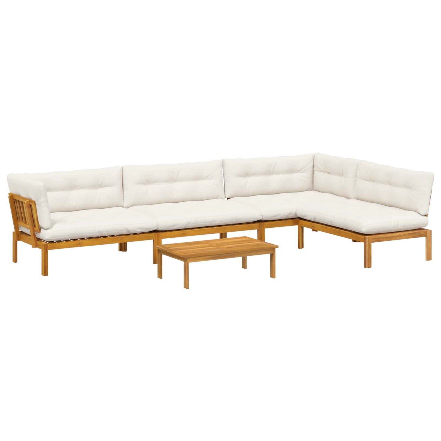 5 Stück Garten Pallet Sofa Einheiten Massivholz Akazie Natur