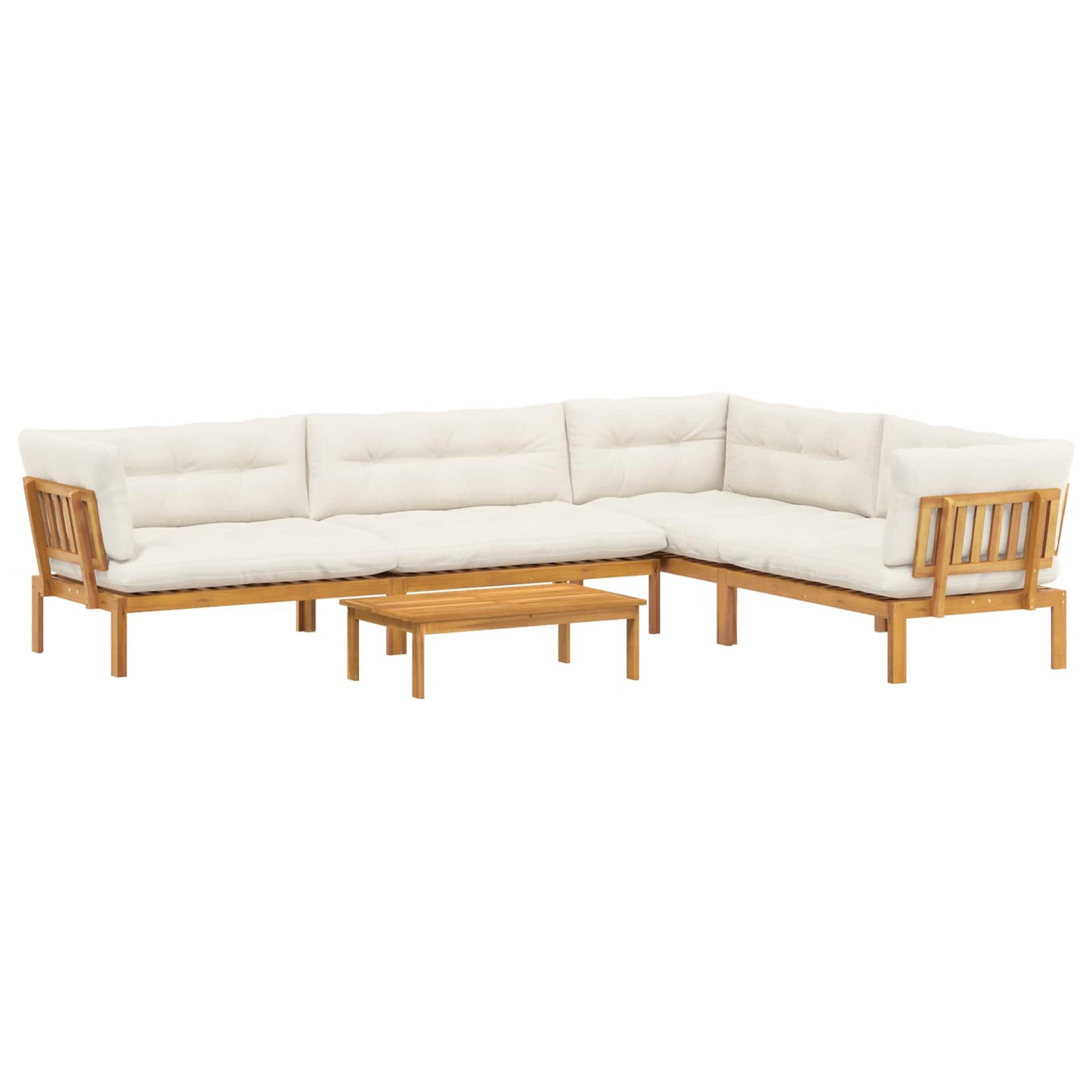 5 Stück Garten Pallet Sofa Einheiten Massivholz Akazie Natur
