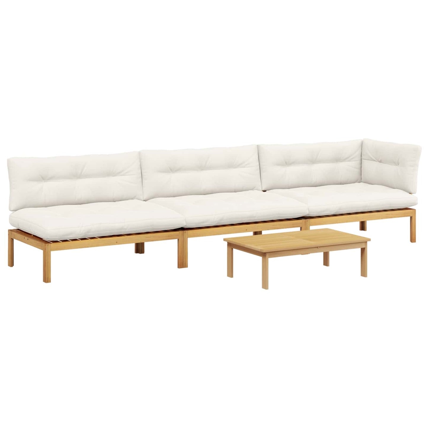4 Stück Garten Pallet Sofa Einheiten Massivholz Akazie