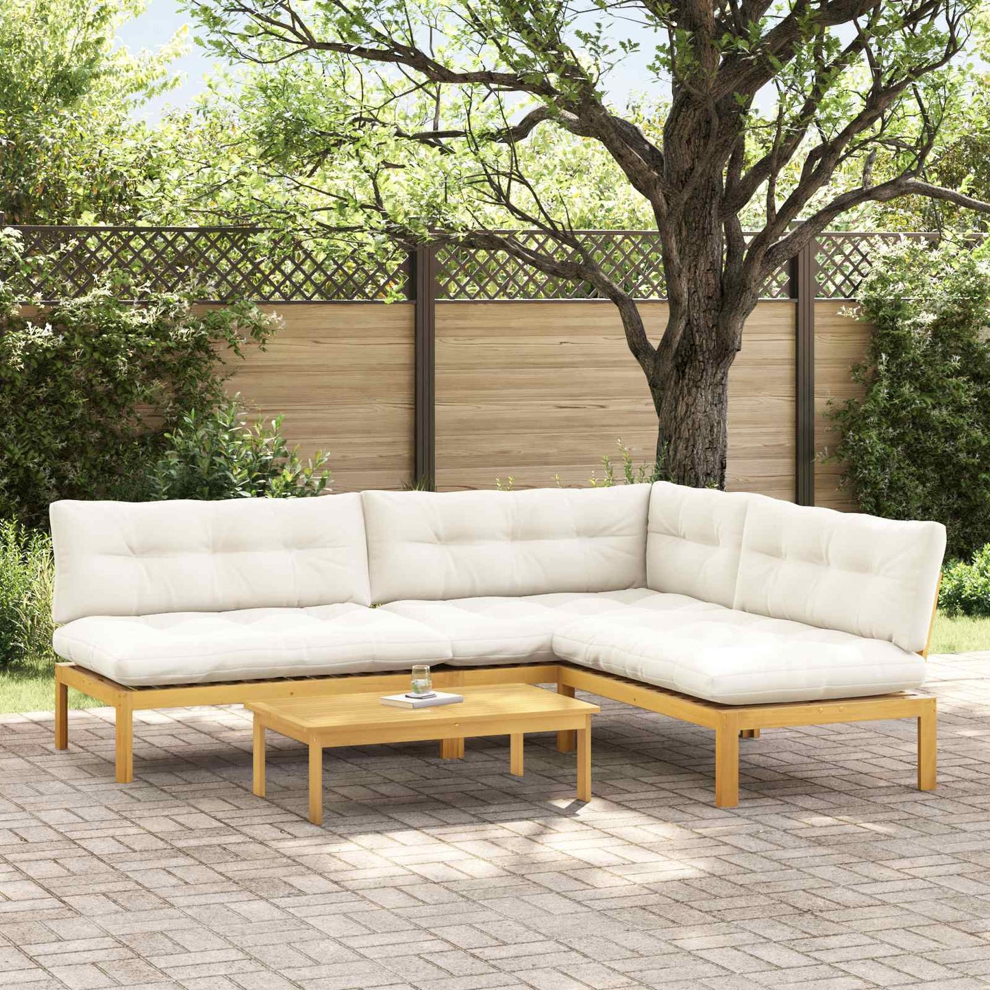 4 Stück Garten Pallet Sofa Einheiten Massivholz Akazie