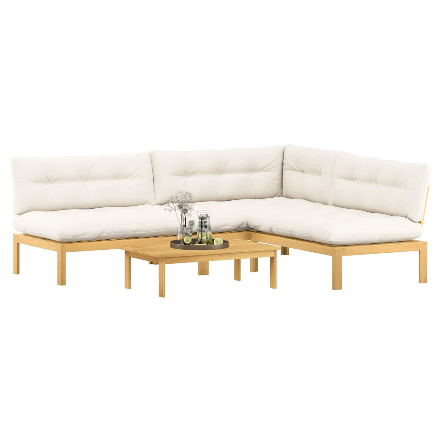 4 Stück Garten Pallet Sofa Einheiten Massivholz Akazie