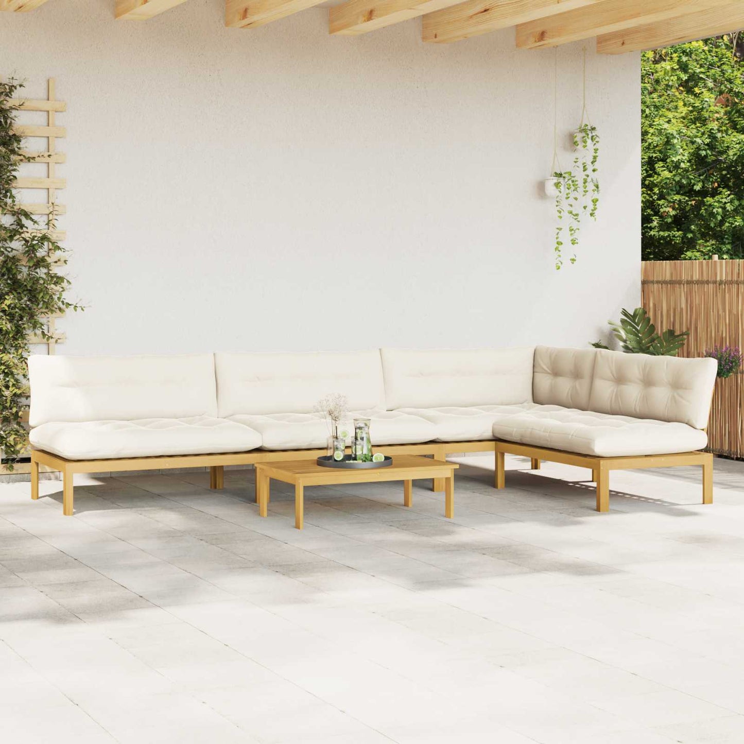 5 Stück Garten Pallet Sofa Einheiten Massivholz Akazie
