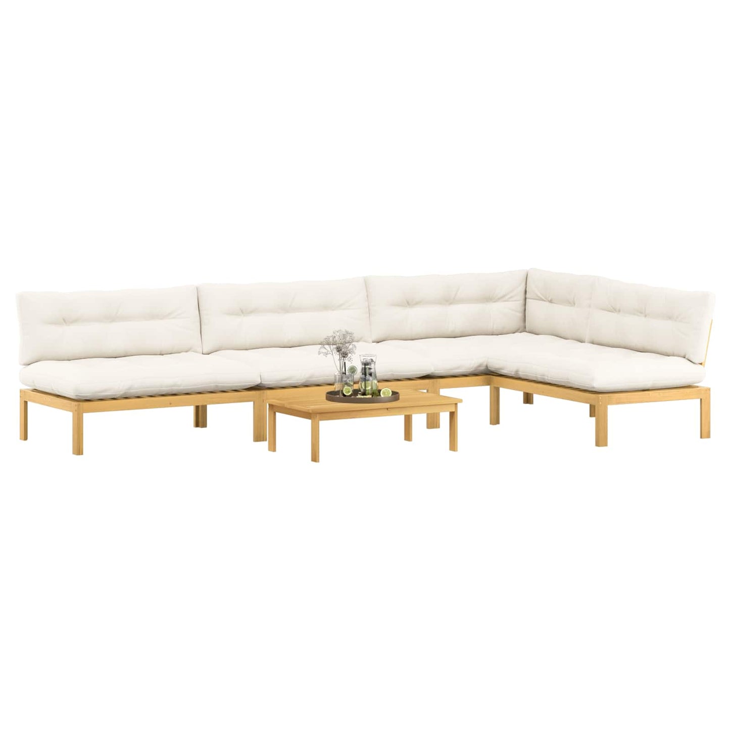 5 Stück Garten Pallet Sofa Einheiten Massivholz Akazie