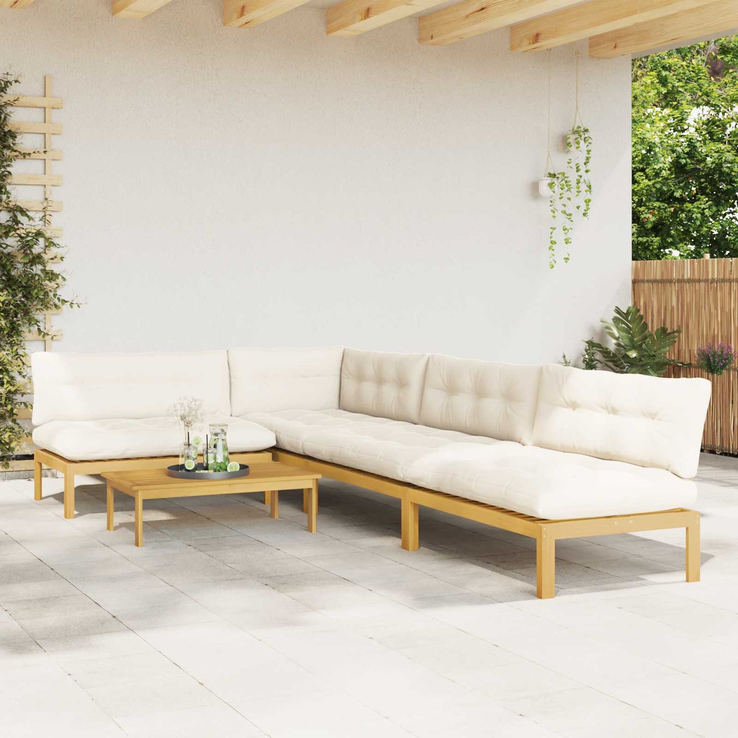 5 Stück Garten Pallet Sofa Einheiten Massivholz Akazie