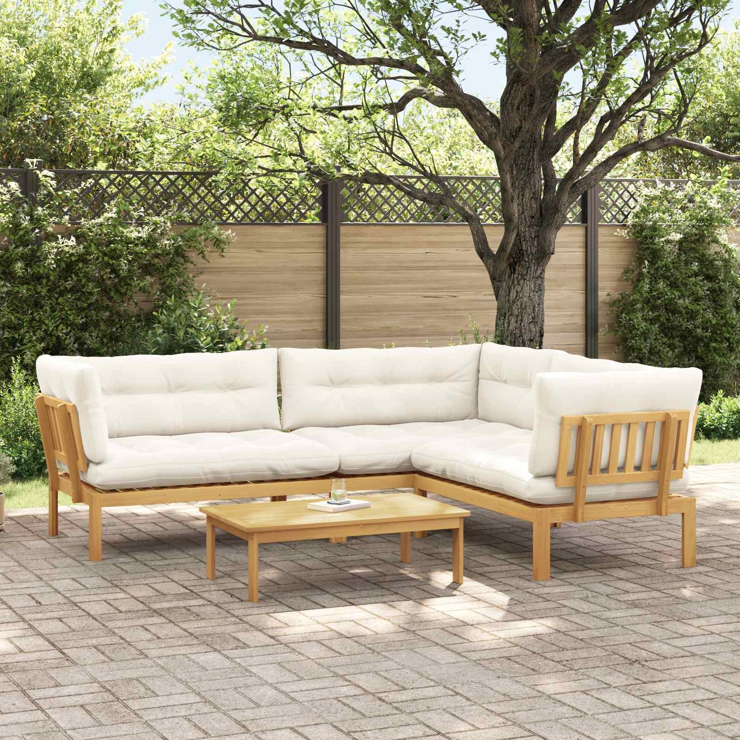 4 Stück Garten Pallet Sofa Einheiten Massivholz Akazie