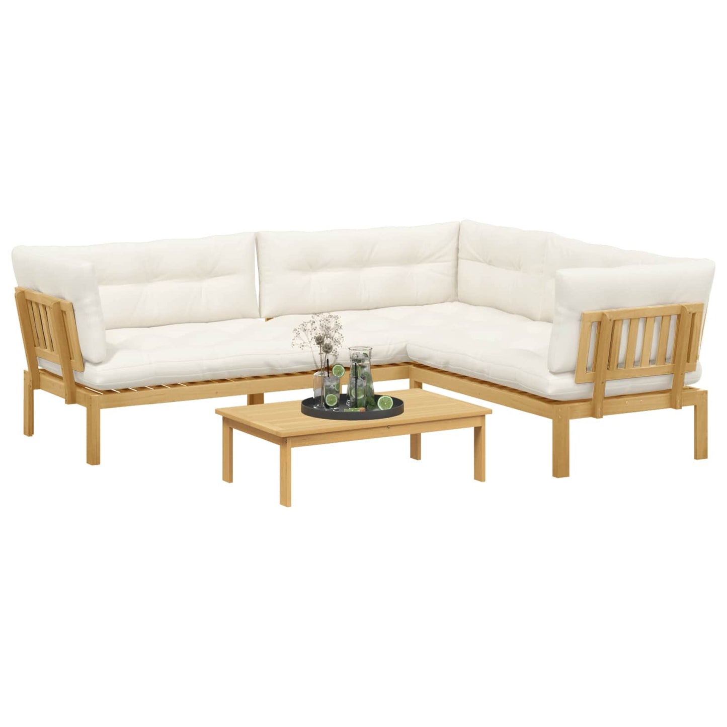 4 Stück Garten Pallet Sofa Einheiten Massivholz Akazie