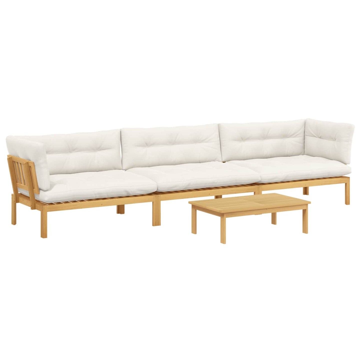 4 Stück Garten Pallet Sofa Einheiten Massivholz Akazie