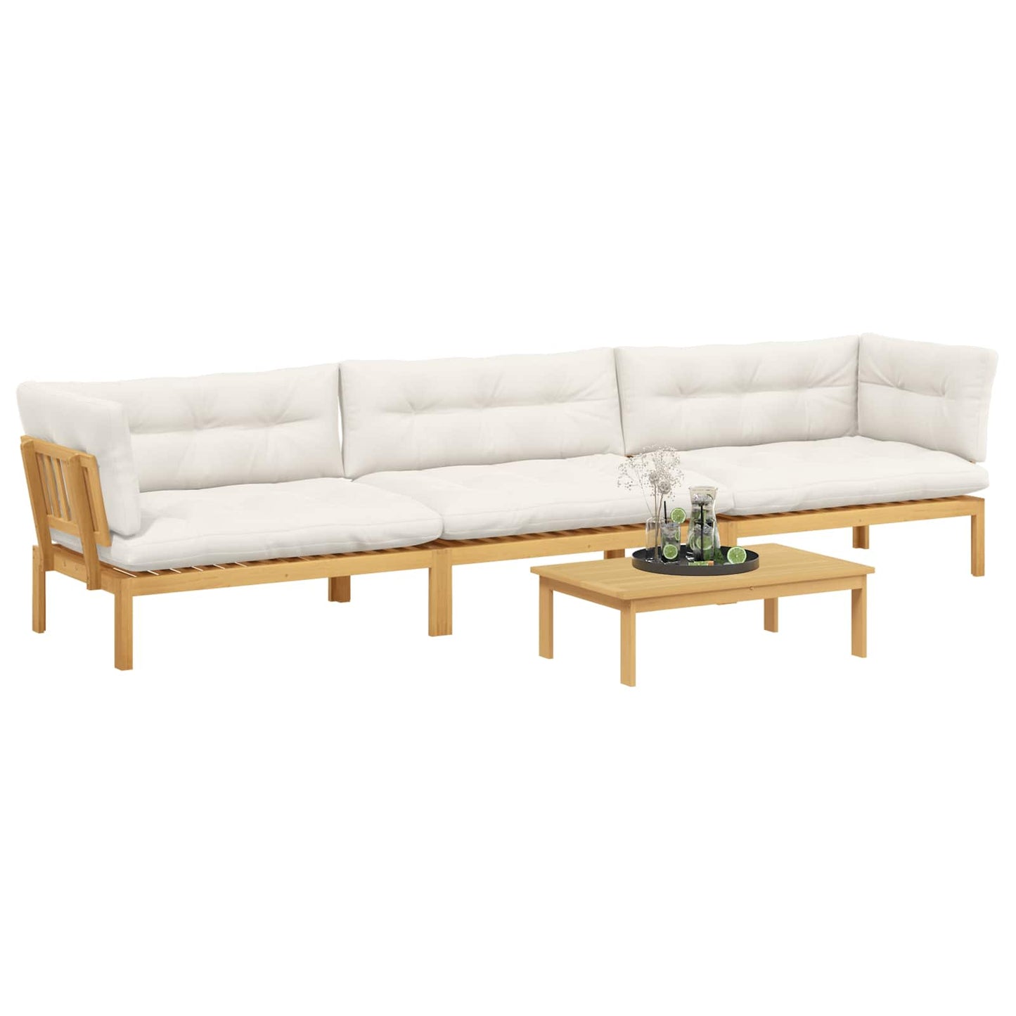4 Stück Garten Pallet Sofa Einheiten Massivholz Akazie