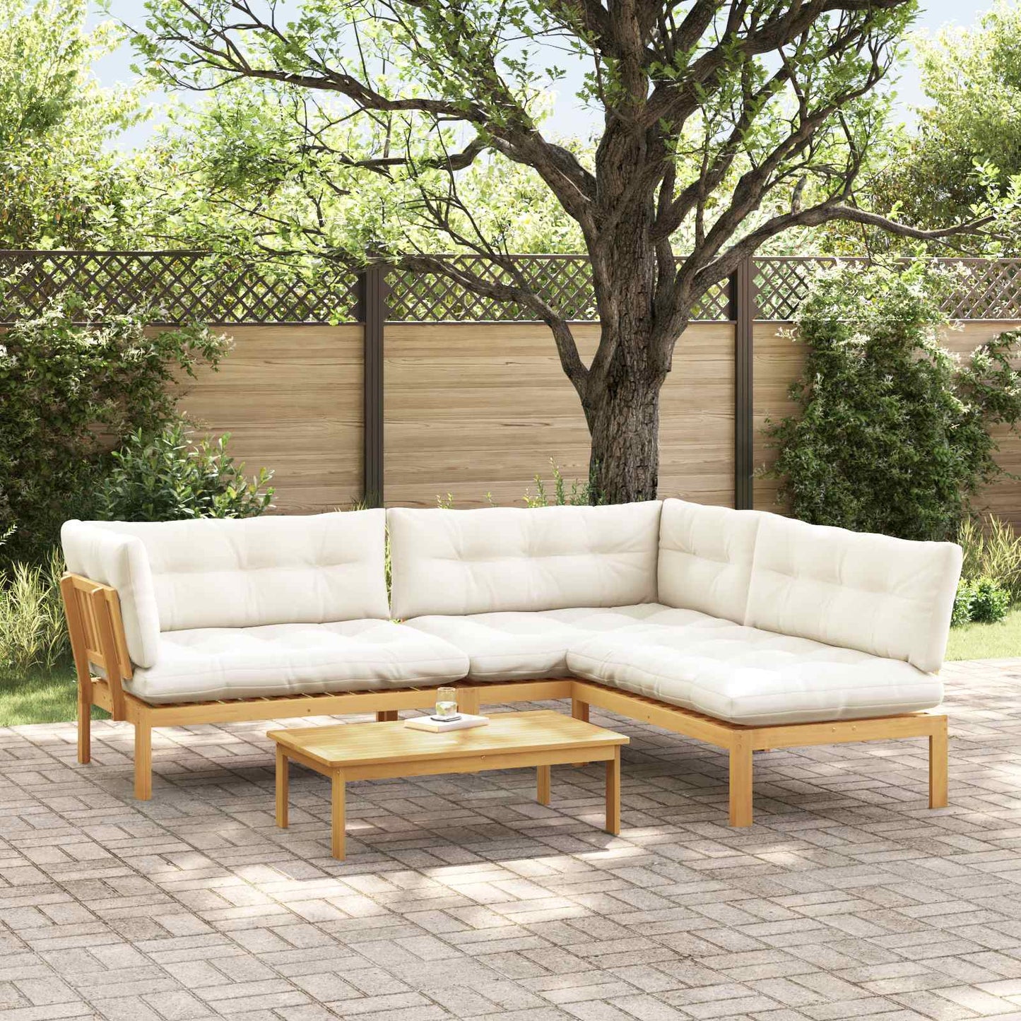 4 Stück Garten Pallet Sofa Einheiten Massivholz Akazie