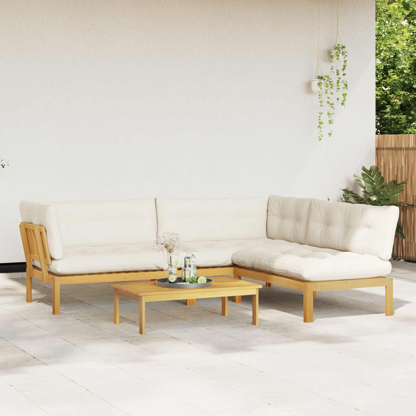 4 Stück Garten Pallet Sofa Einheiten Massivholz Akazie