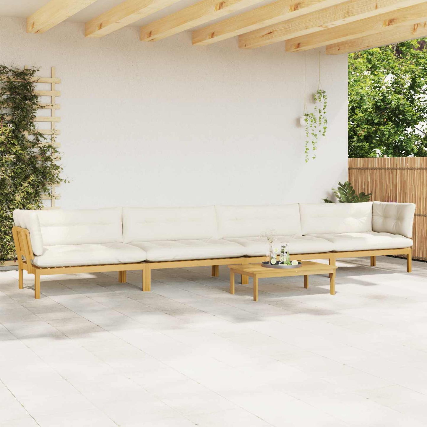 5 Stück Garten Pallet Sofa Einheiten Massivholz Akazie