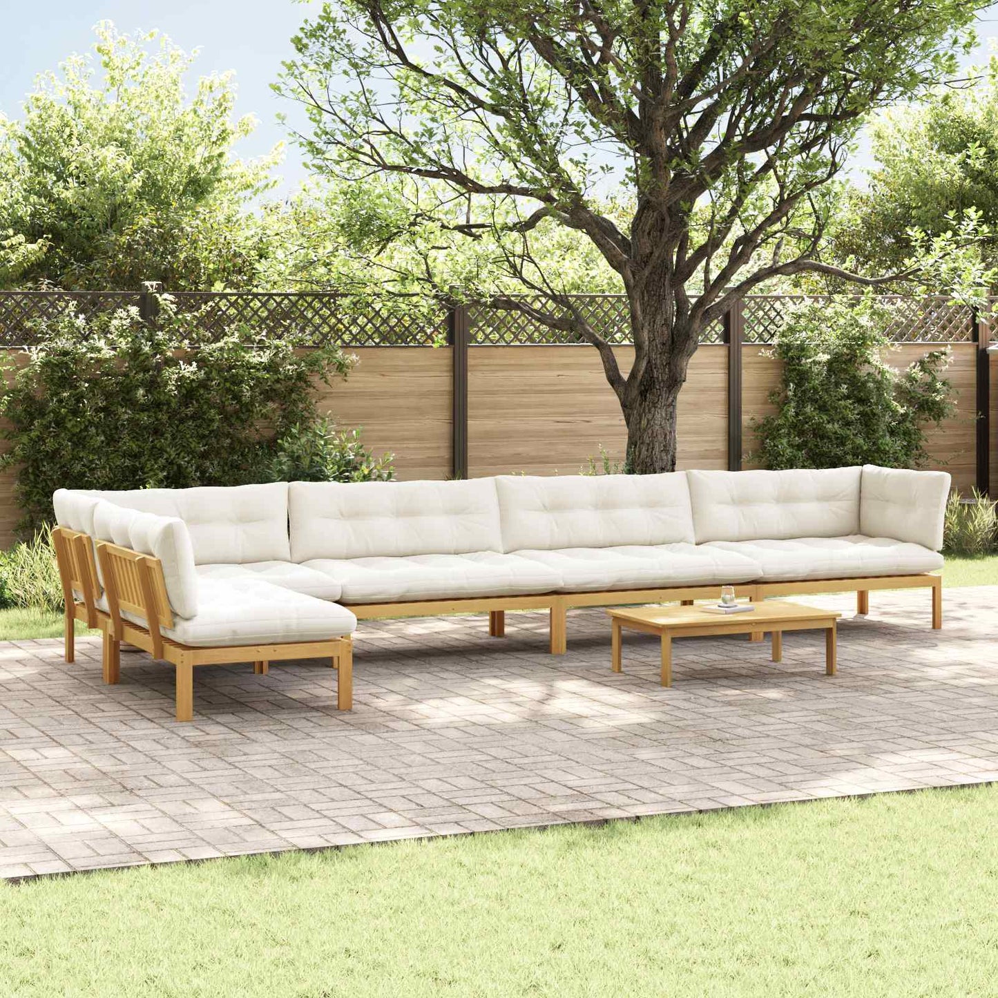 6 Stück Garten Pallet Sofa Einheiten Massivholz Akazie