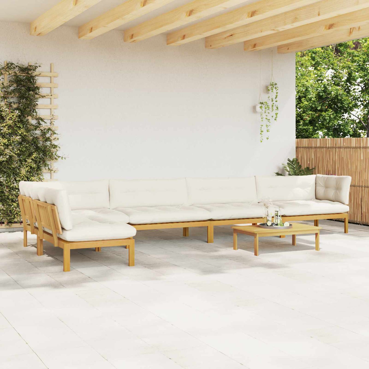6 Stück Garten Pallet Sofa Einheiten Massivholz Akazie
