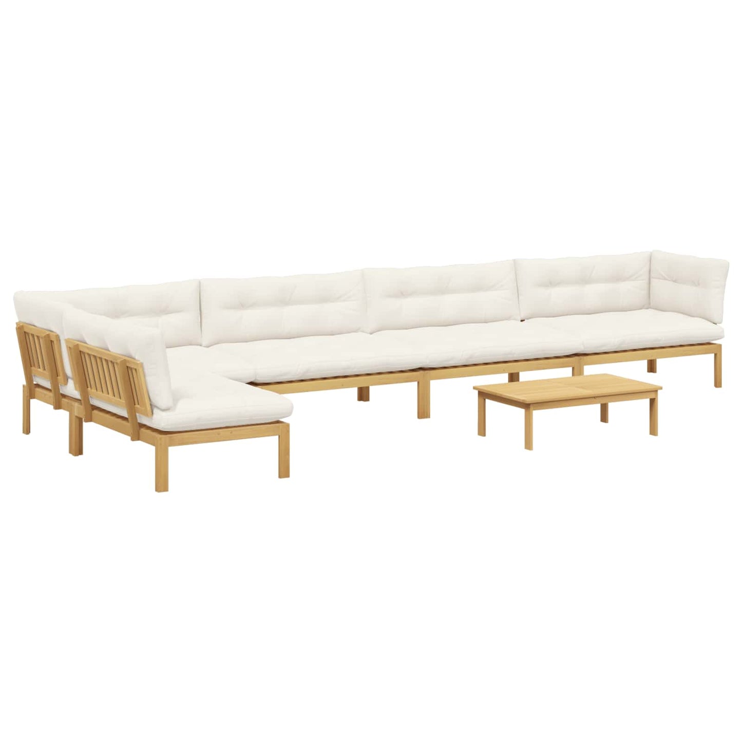6 Stück Garten Pallet Sofa Einheiten Massivholz Akazie