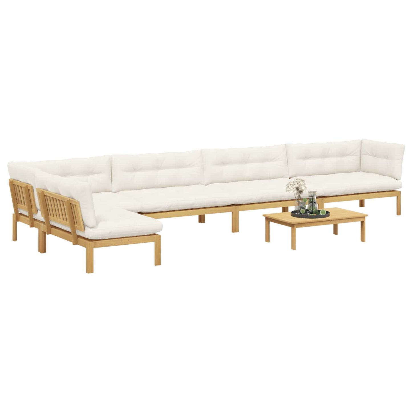 6 Stück Garten Pallet Sofa Einheiten Massivholz Akazie