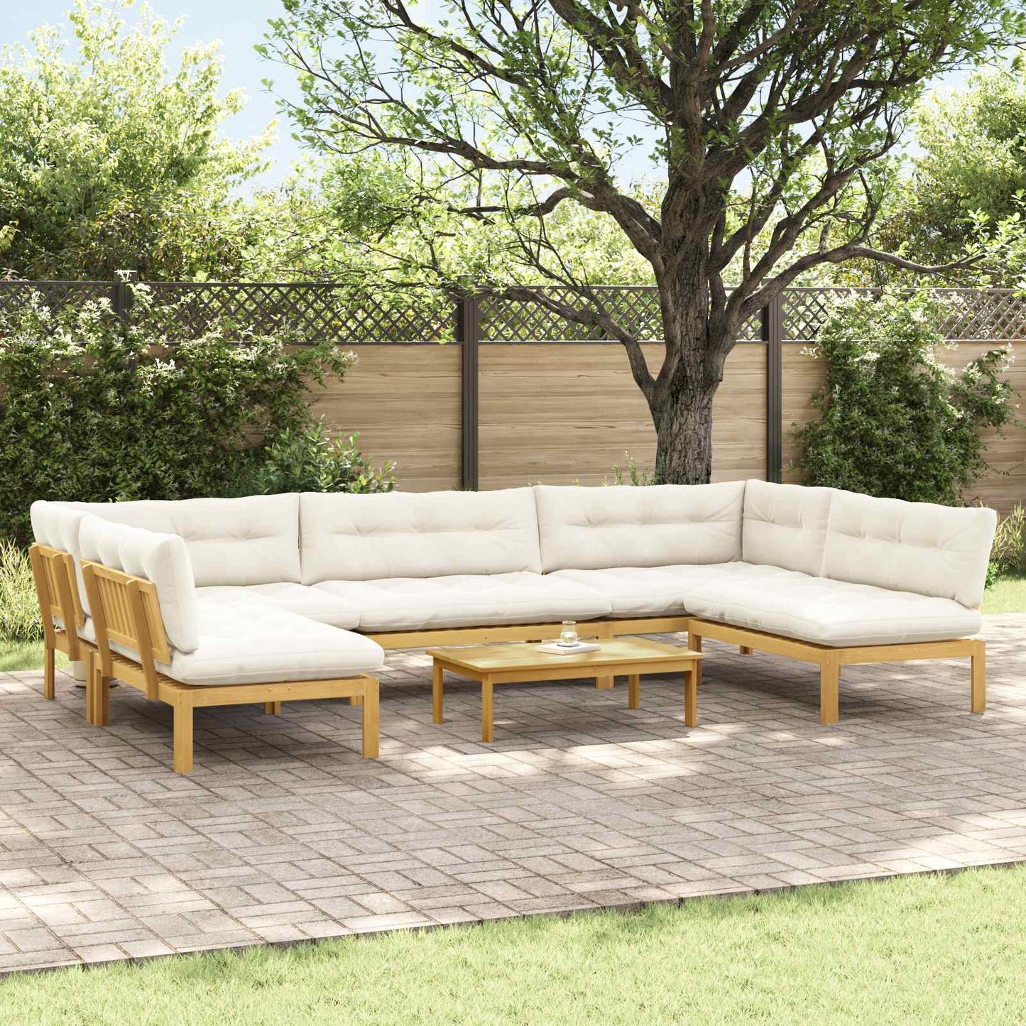 6 Stück Garten Pallet Sofa Einheiten Massivholz Akazie
