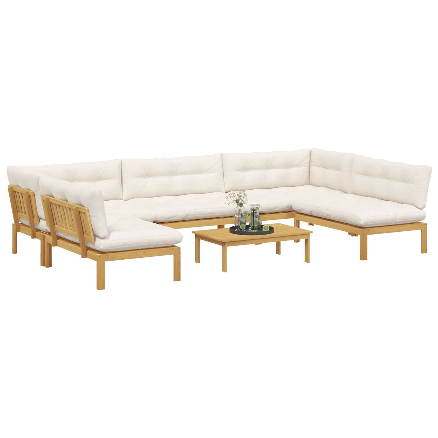 6 Stück Garten Pallet Sofa Einheiten Massivholz Akazie
