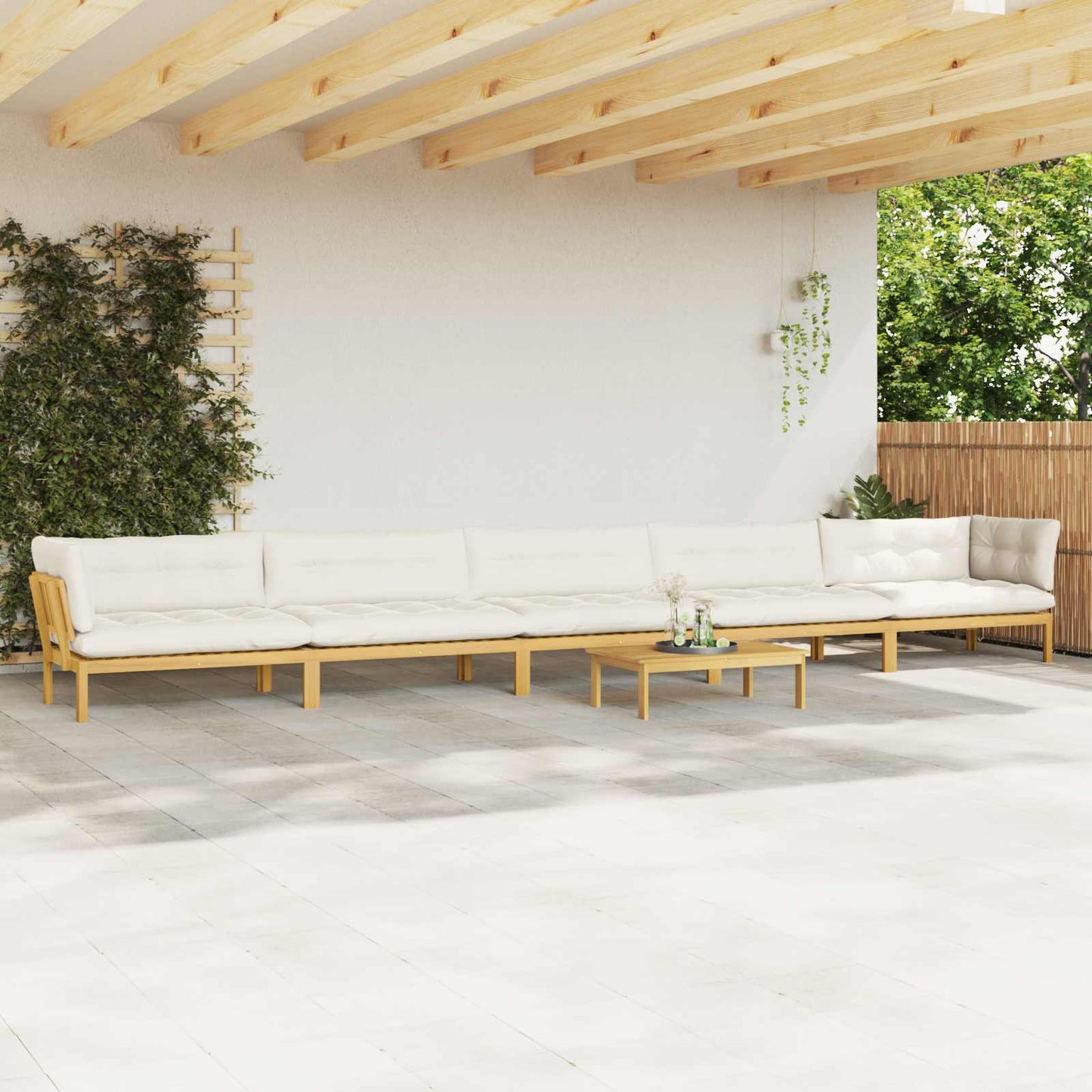 6 Stück Garten Pallet Sofa Einheiten Massivholz Akazie