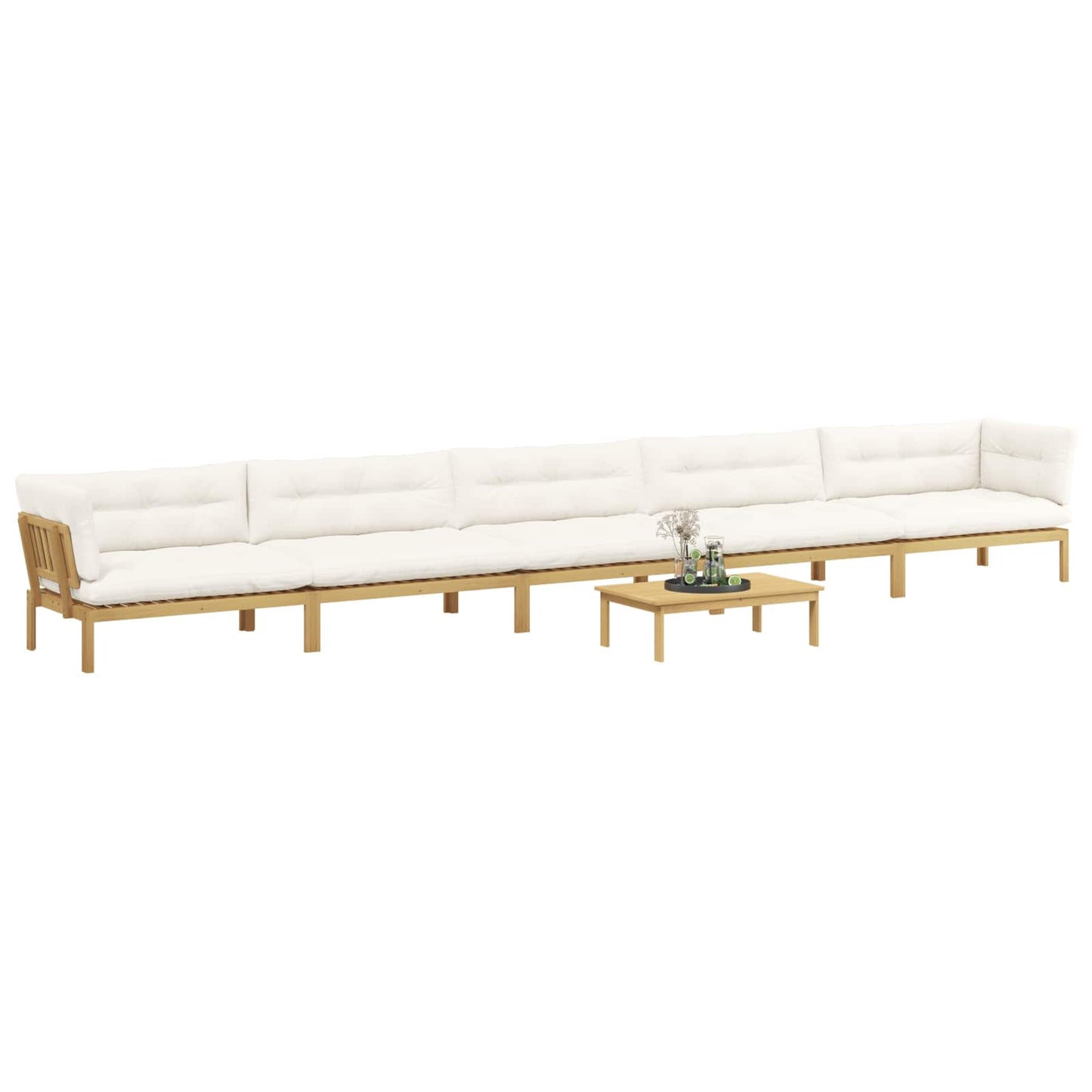 6 Stück Garten Pallet Sofa Einheiten Massivholz Akazie