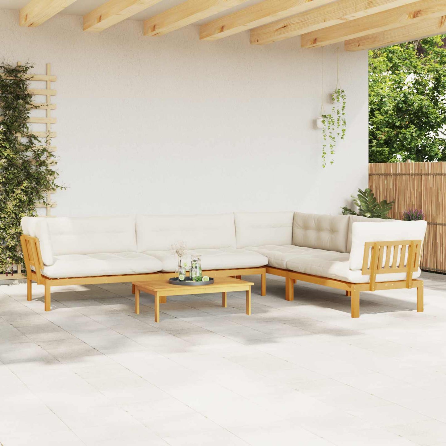 5 Stück Garten Pallet Sofa Einheiten Massivholz Akazie