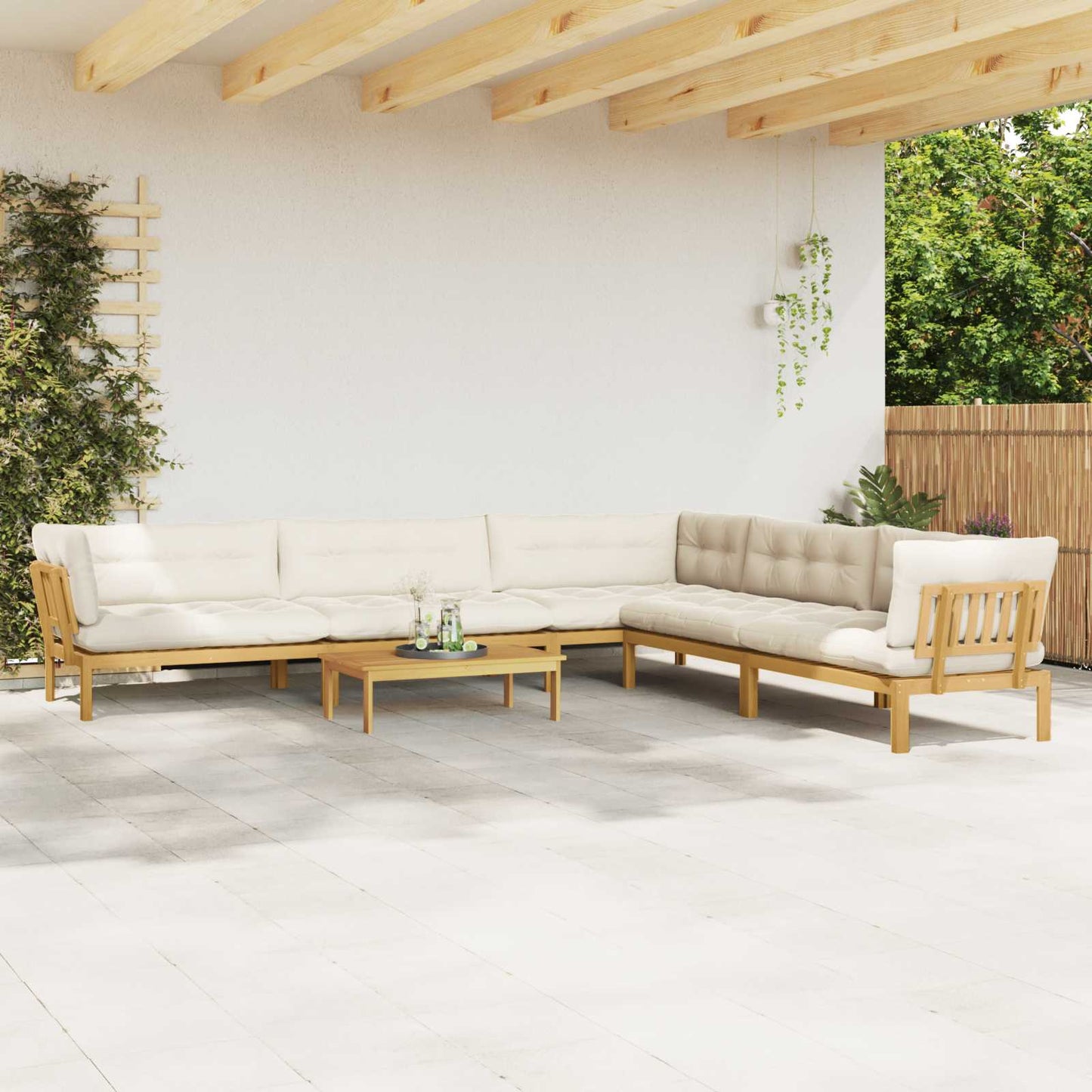 6 Stück Garten Pallet Sofa Einheiten Massivholz Akazie