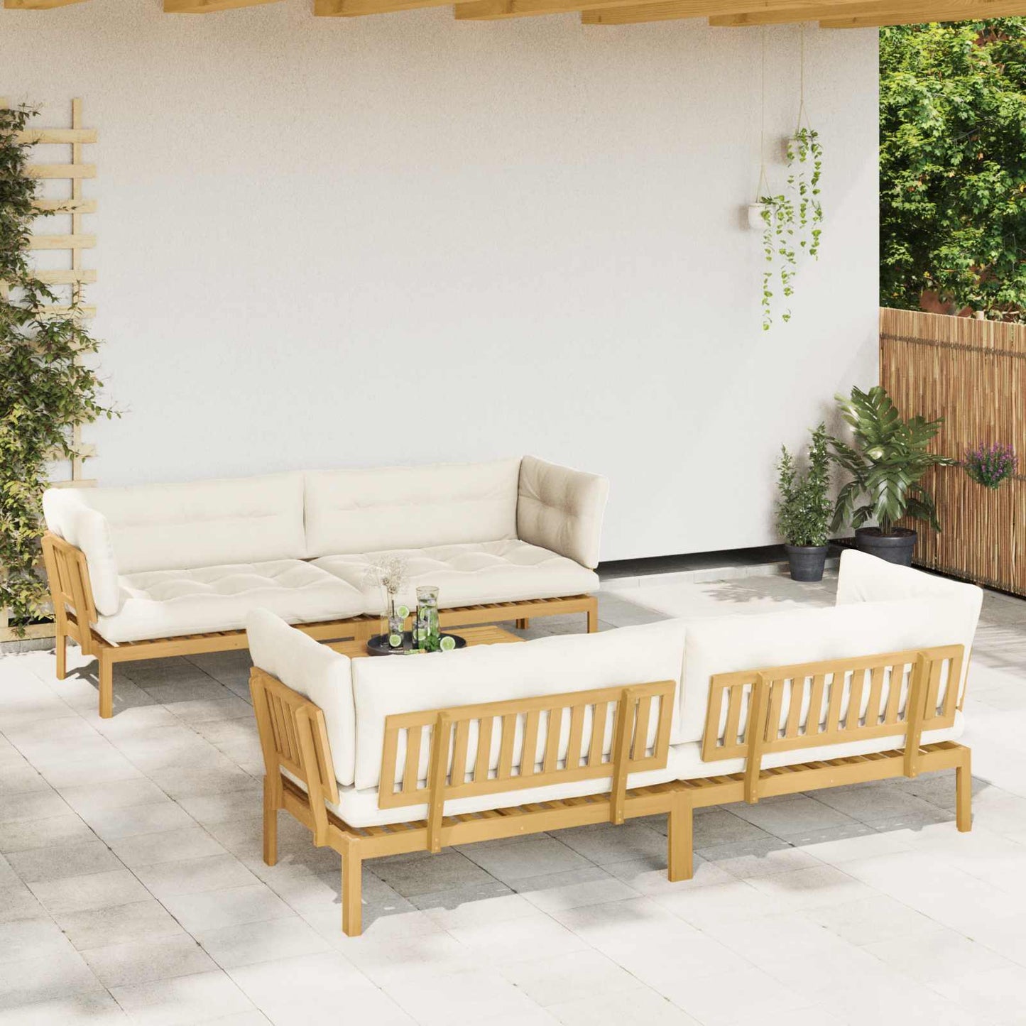 5 Stück Garten Pallet Sofa Einheiten Massivholz Akazie