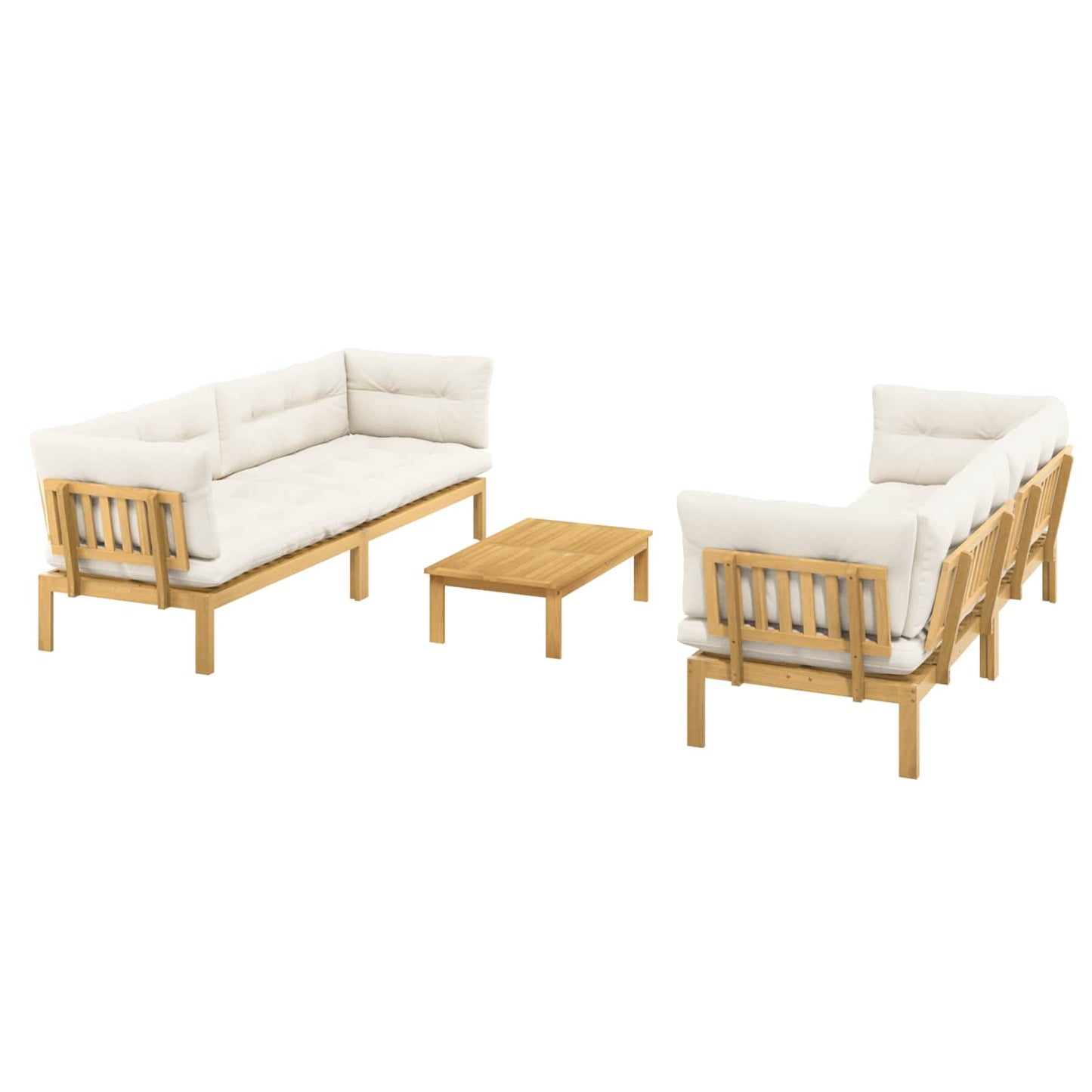 5 Stück Garten Pallet Sofa Einheiten Massivholz Akazie