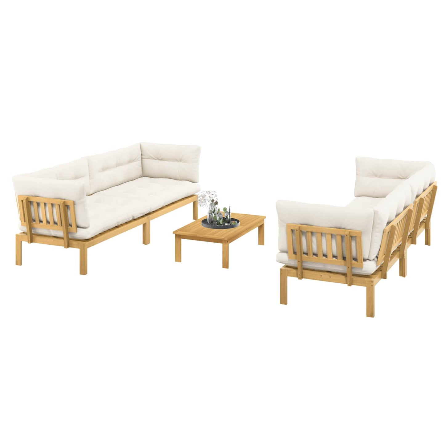 5 Stück Garten Pallet Sofa Einheiten Massivholz Akazie