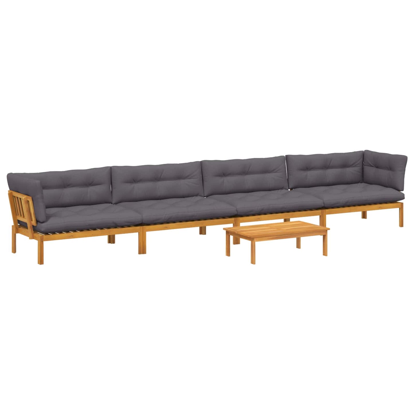 5 Stück Garten Pallet Sofa Einheiten Massivholz Akazie Natur