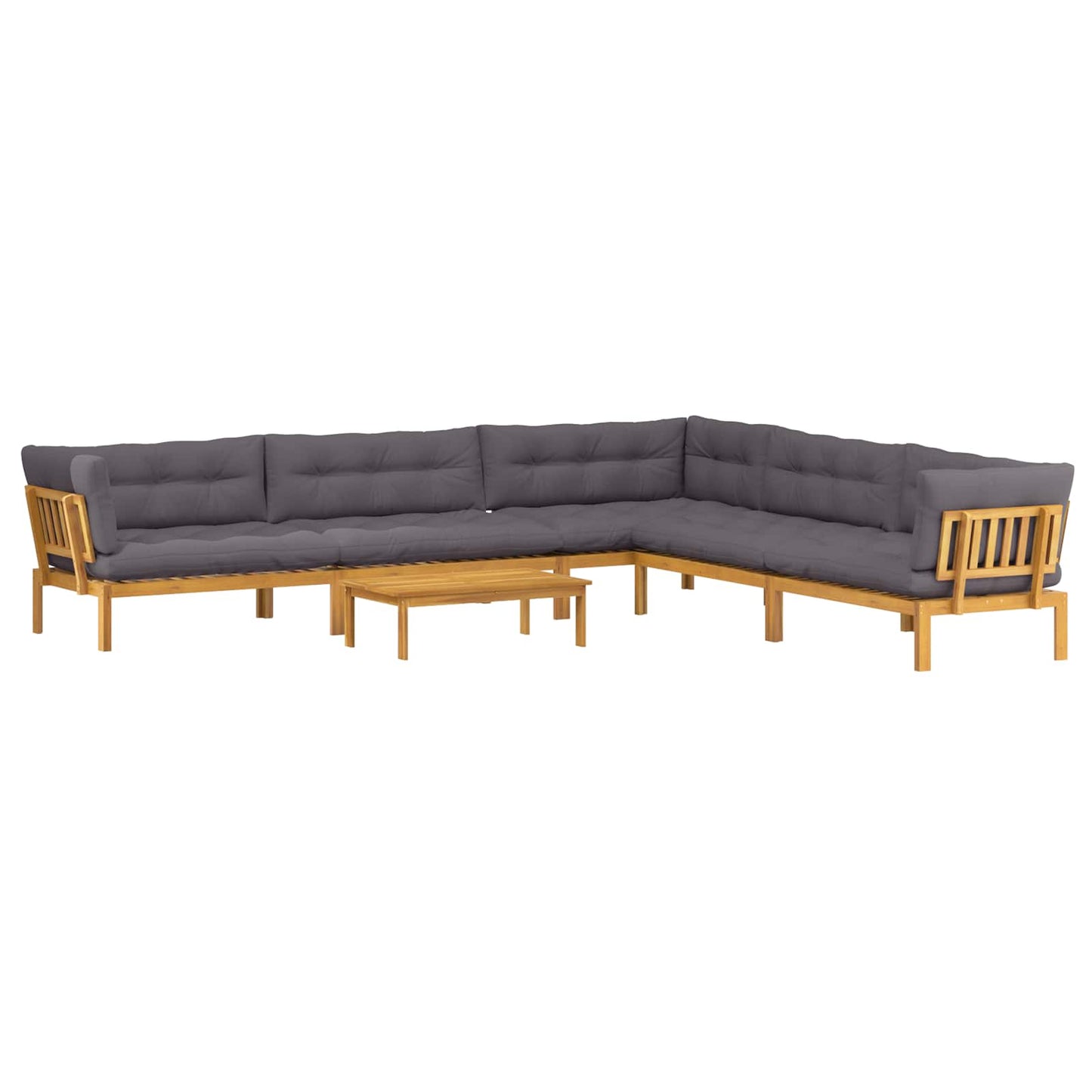 6 Stück Garten Pallet Sofa Einheiten Massivholz Akazie Natur