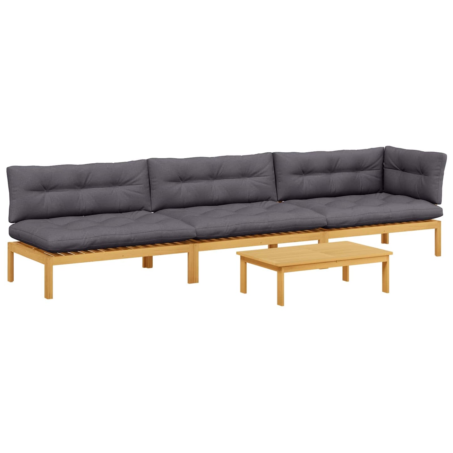 4 Stück Garten Pallet Sofa Einheiten Massivholz Akazie