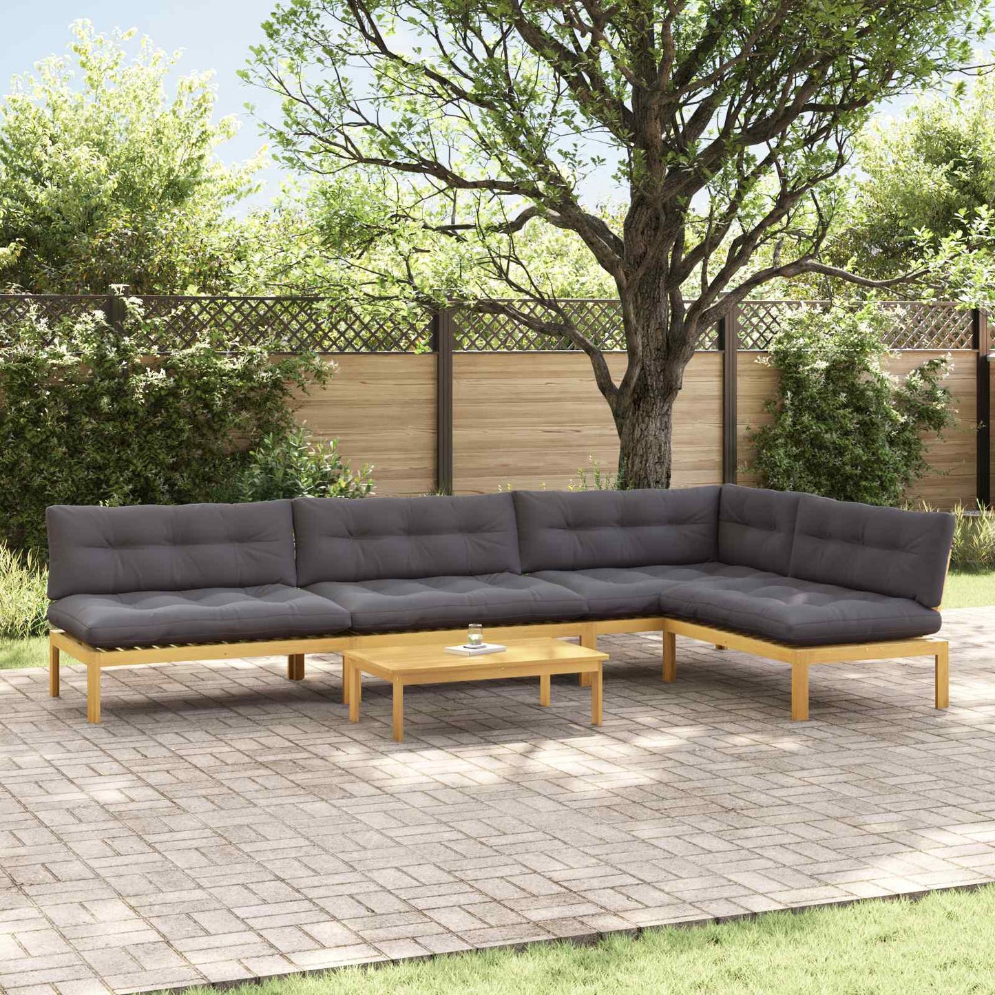 5 Stück Garten Pallet Sofa Einheiten Massivholz Akazie