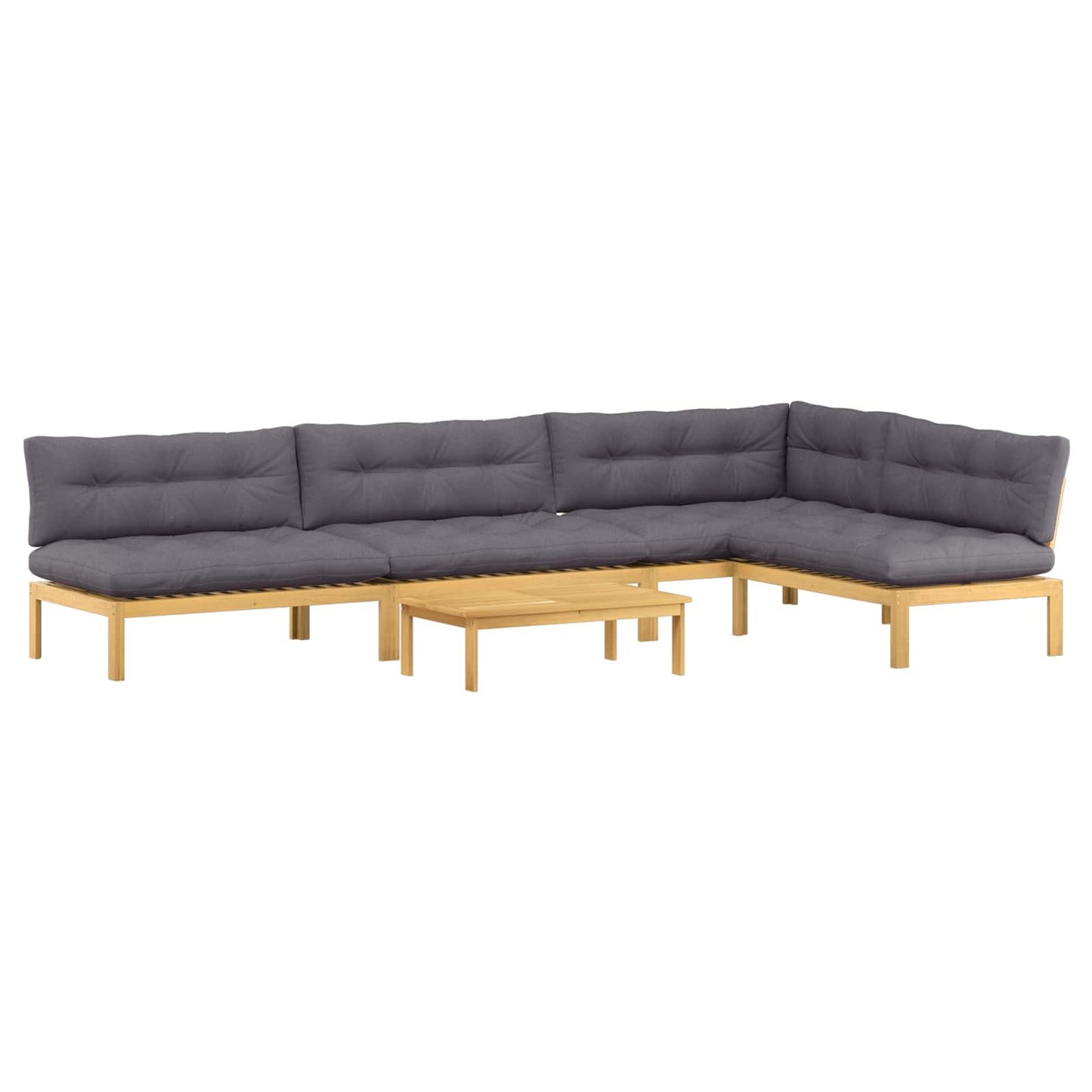 5 Stück Garten Pallet Sofa Einheiten Massivholz Akazie