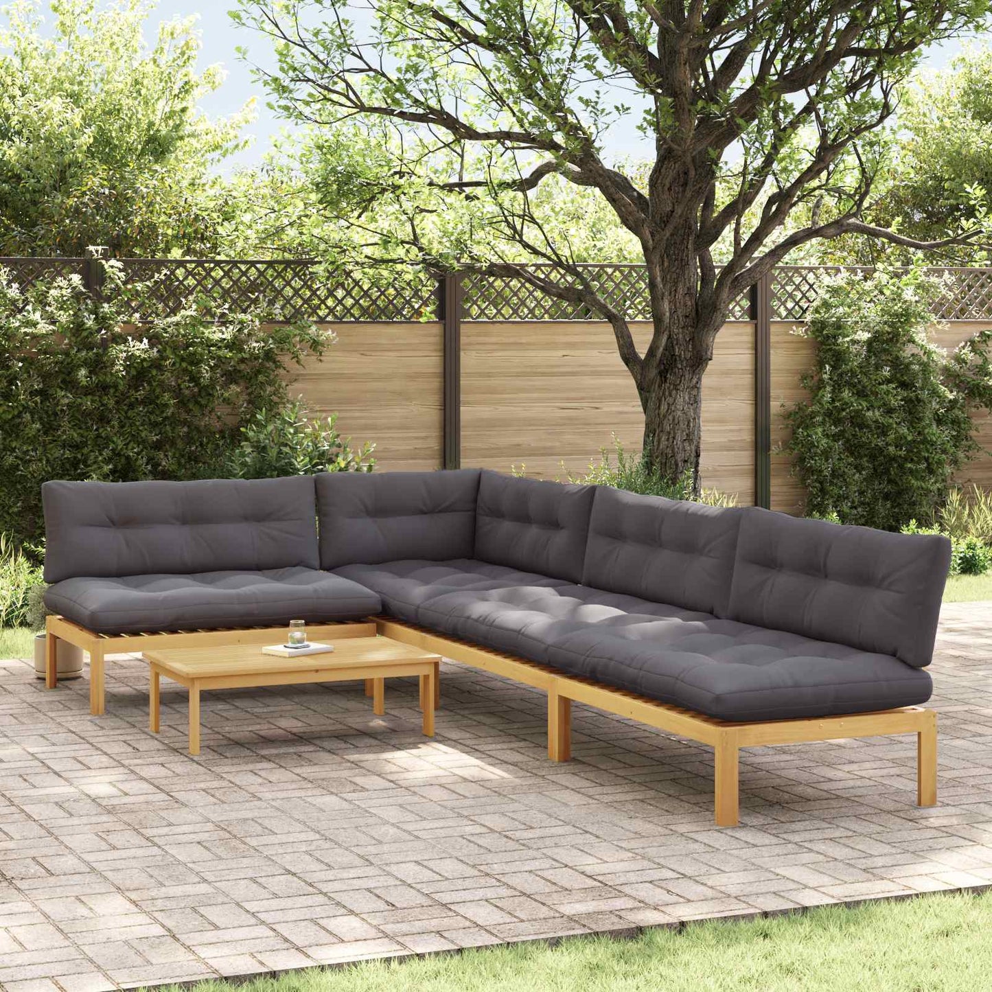 5 Stück Garten Pallet Sofa Einheiten Massivholz Akazie