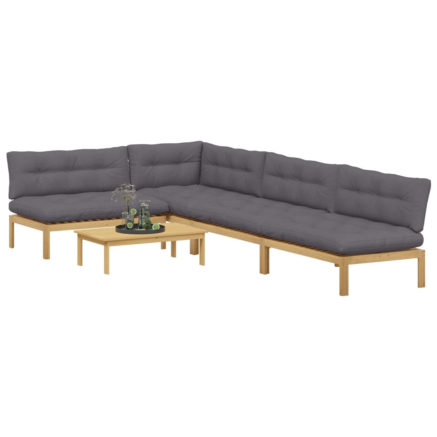 5 Stück Garten Pallet Sofa Einheiten Massivholz Akazie