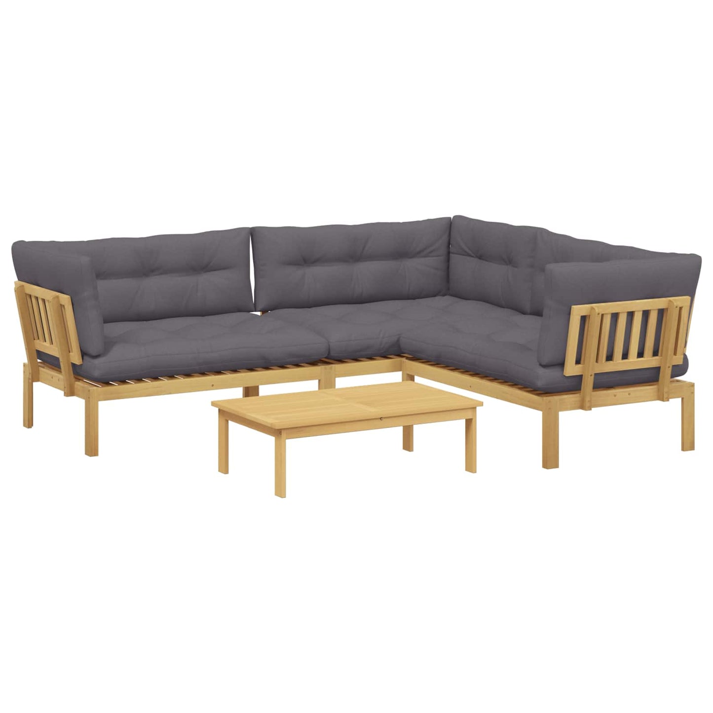 4 Stück Garten Pallet Sofa Einheiten Massivholz Akazie
