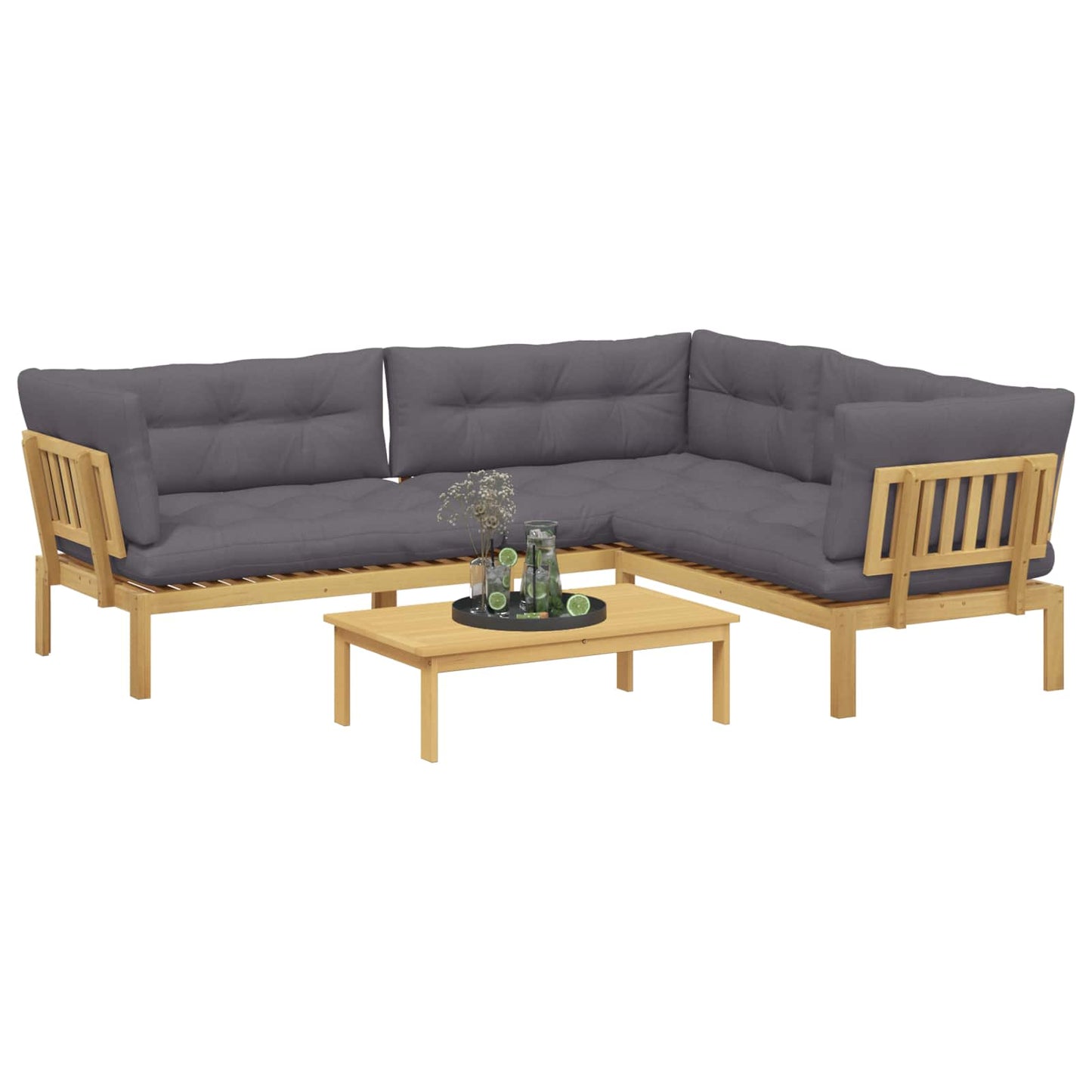 4 Stück Garten Pallet Sofa Einheiten Massivholz Akazie