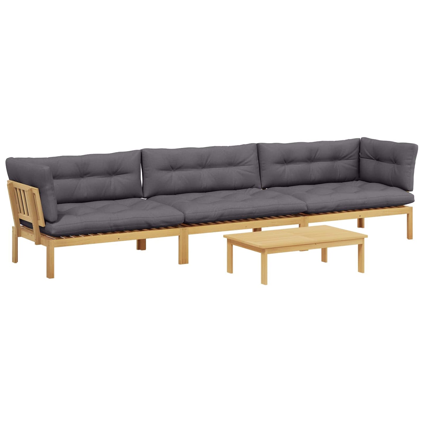 4 Stück Garten Pallet Sofa Einheiten Massivholz Akazie