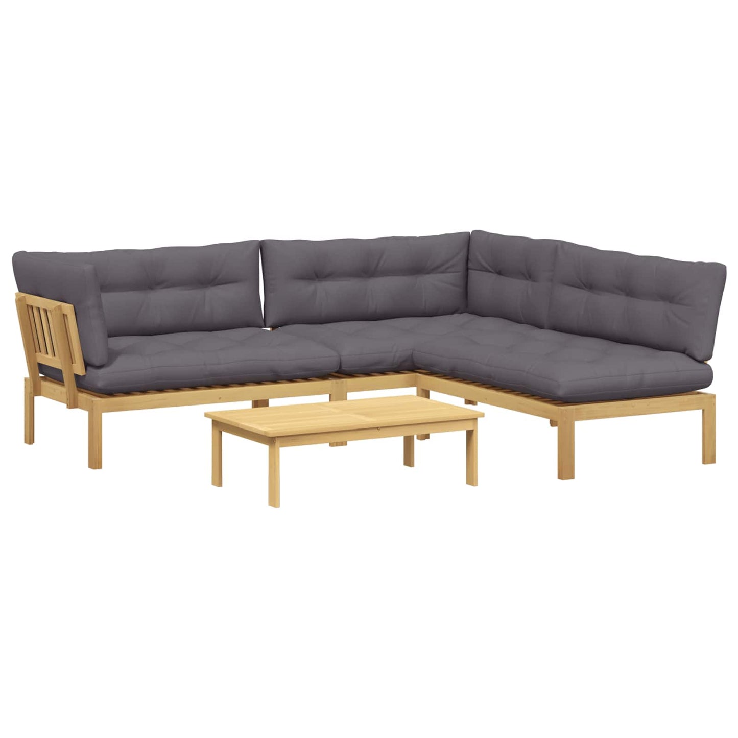 4 Stück Garten Pallet Sofa Einheiten Massivholz Akazie