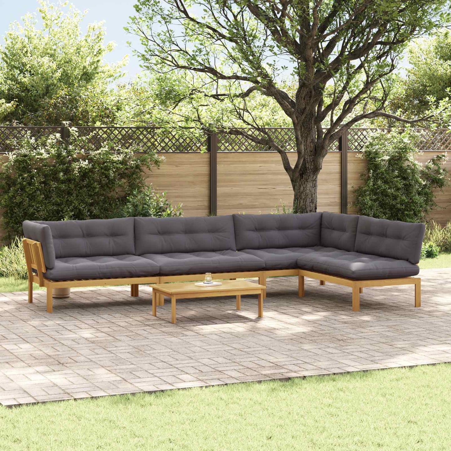5 Stück Garten Pallet Sofa Einheiten Massivholz Akazie