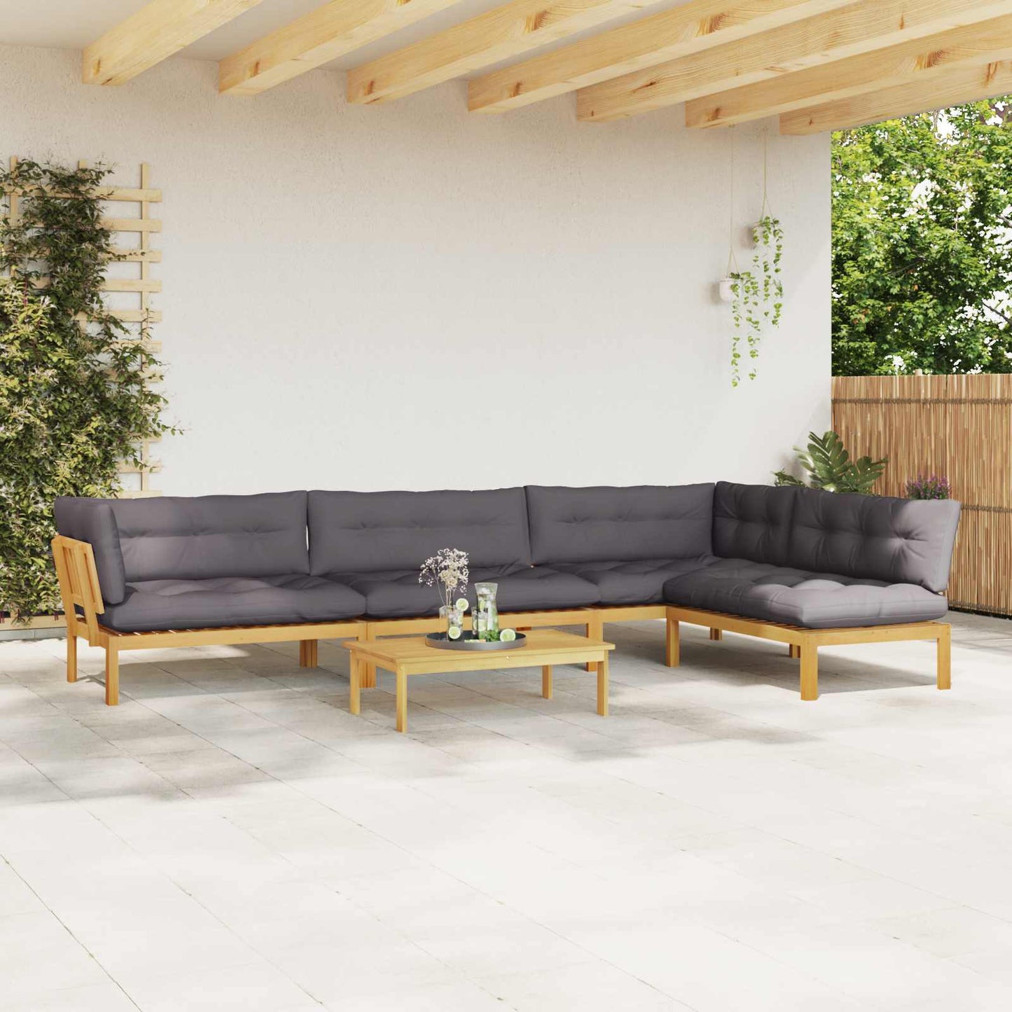 5 Stück Garten Pallet Sofa Einheiten Massivholz Akazie