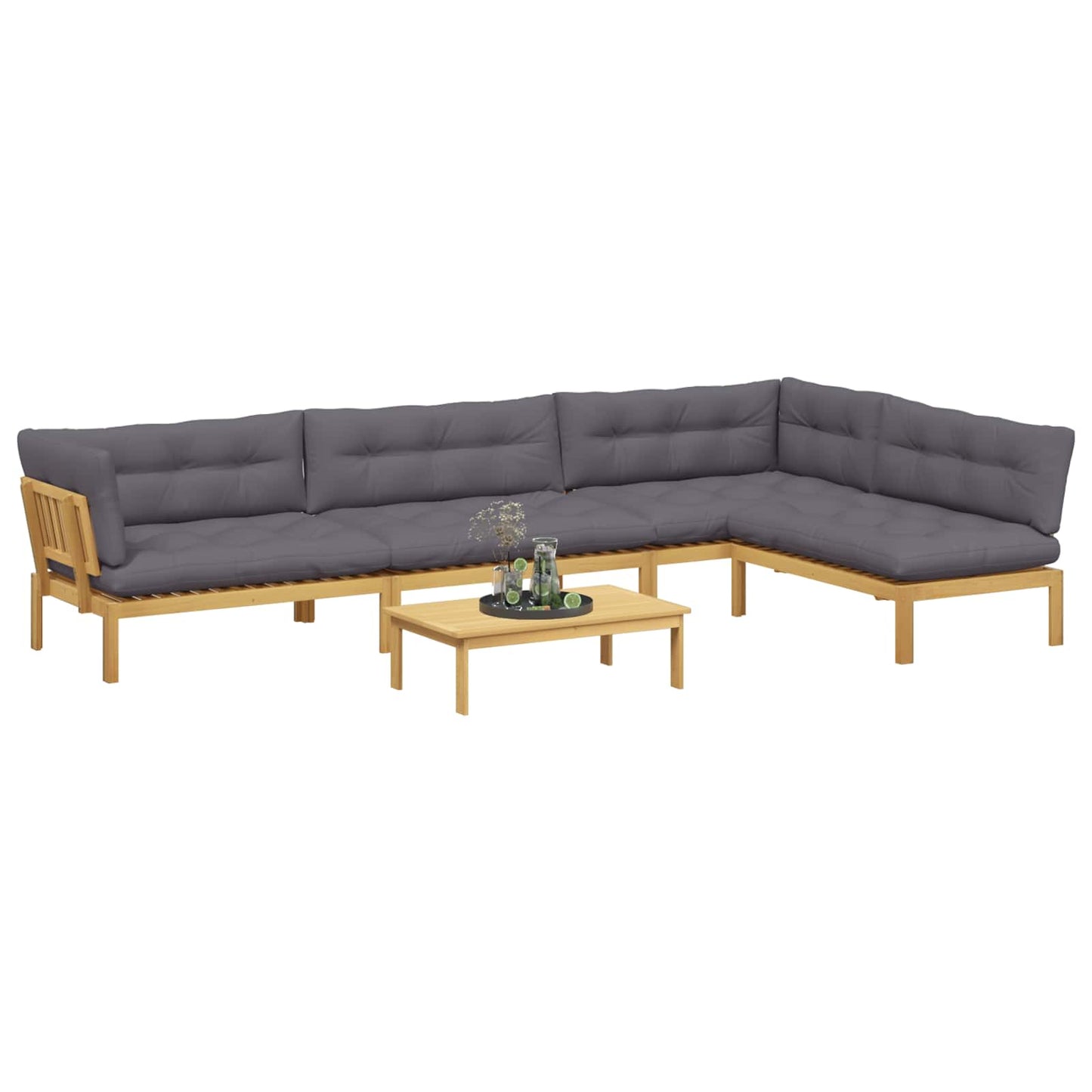 5 Stück Garten Pallet Sofa Einheiten Massivholz Akazie