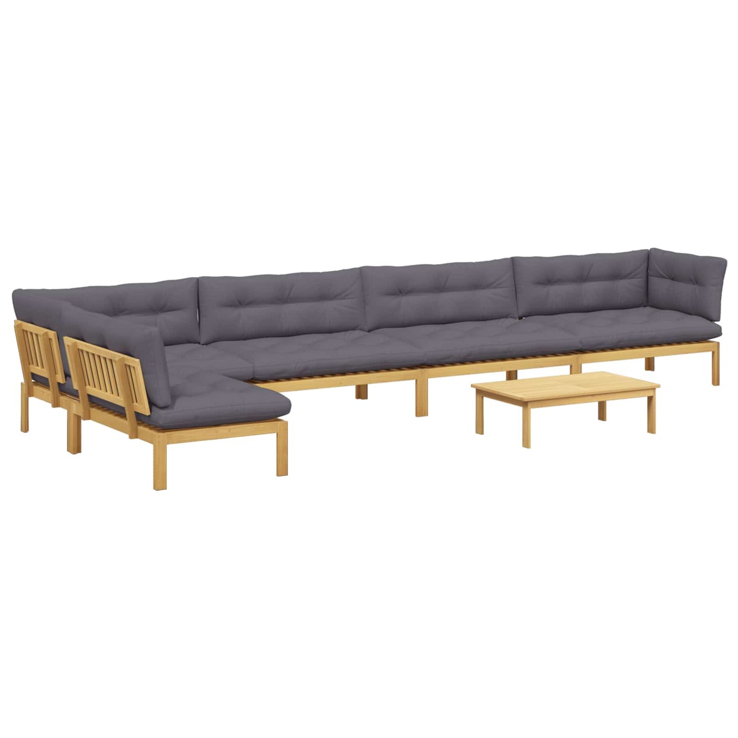 6 Stück Garten Pallet Sofa Einheiten Massivholz Akazie