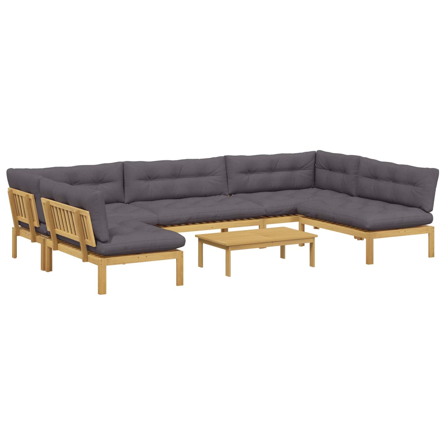 6 Stück Garten Pallet Sofa Einheiten Massivholz Akazie