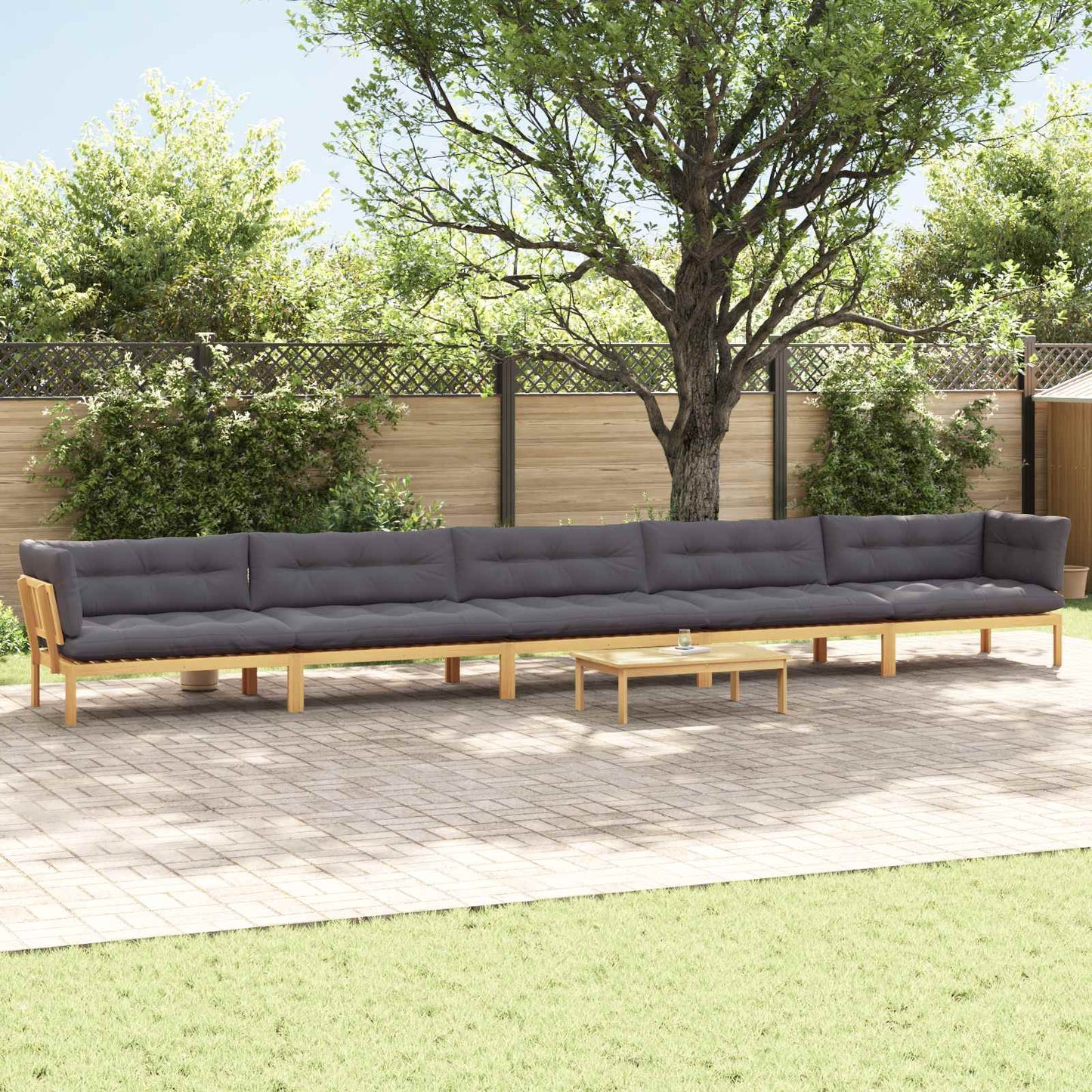 6 Stück Garten Pallet Sofa Einheiten Massivholz Akazie