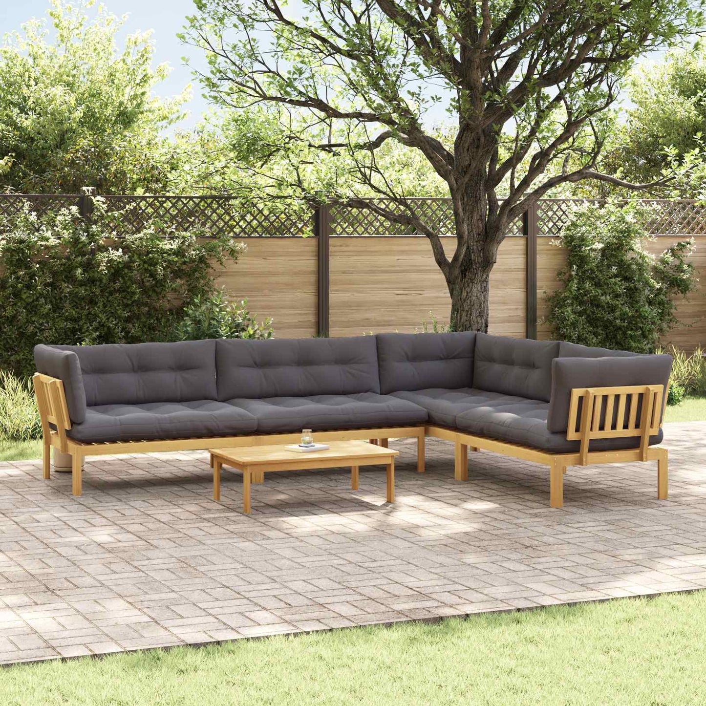 5 Stück Garten Pallet Sofa Einheiten Massivholz Akazie