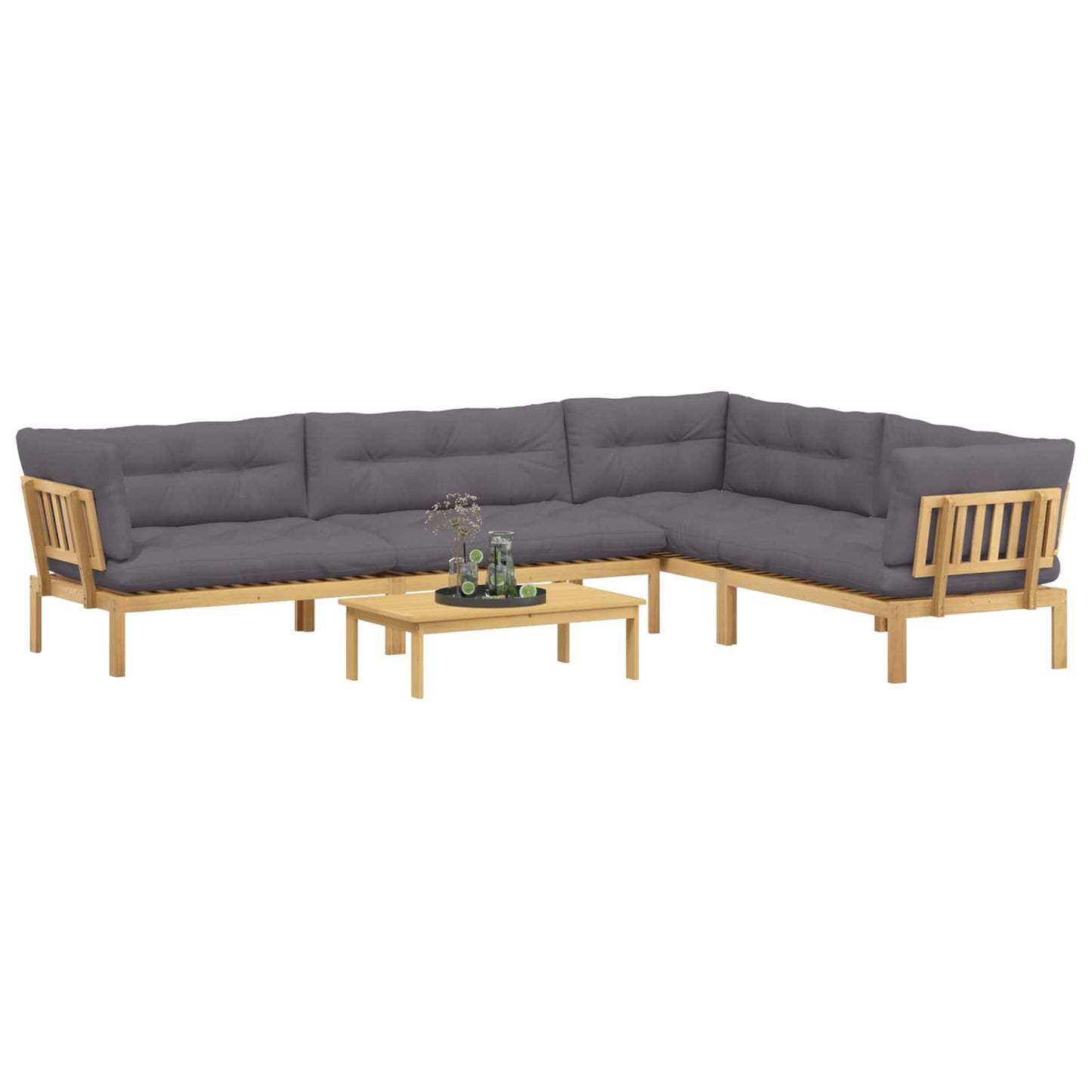 5 Stück Garten Pallet Sofa Einheiten Massivholz Akazie